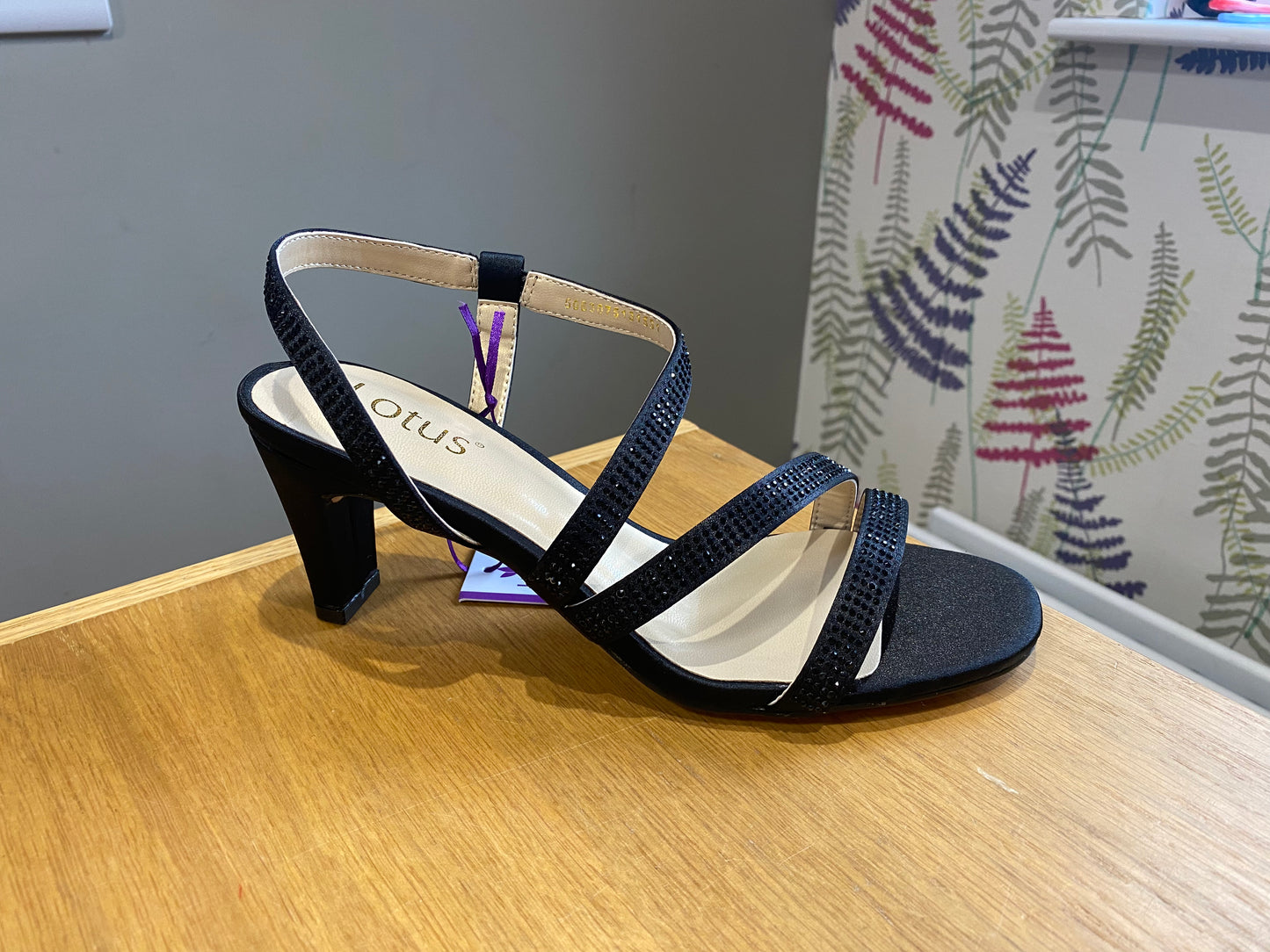 Lotus Bernadette Black Sandal