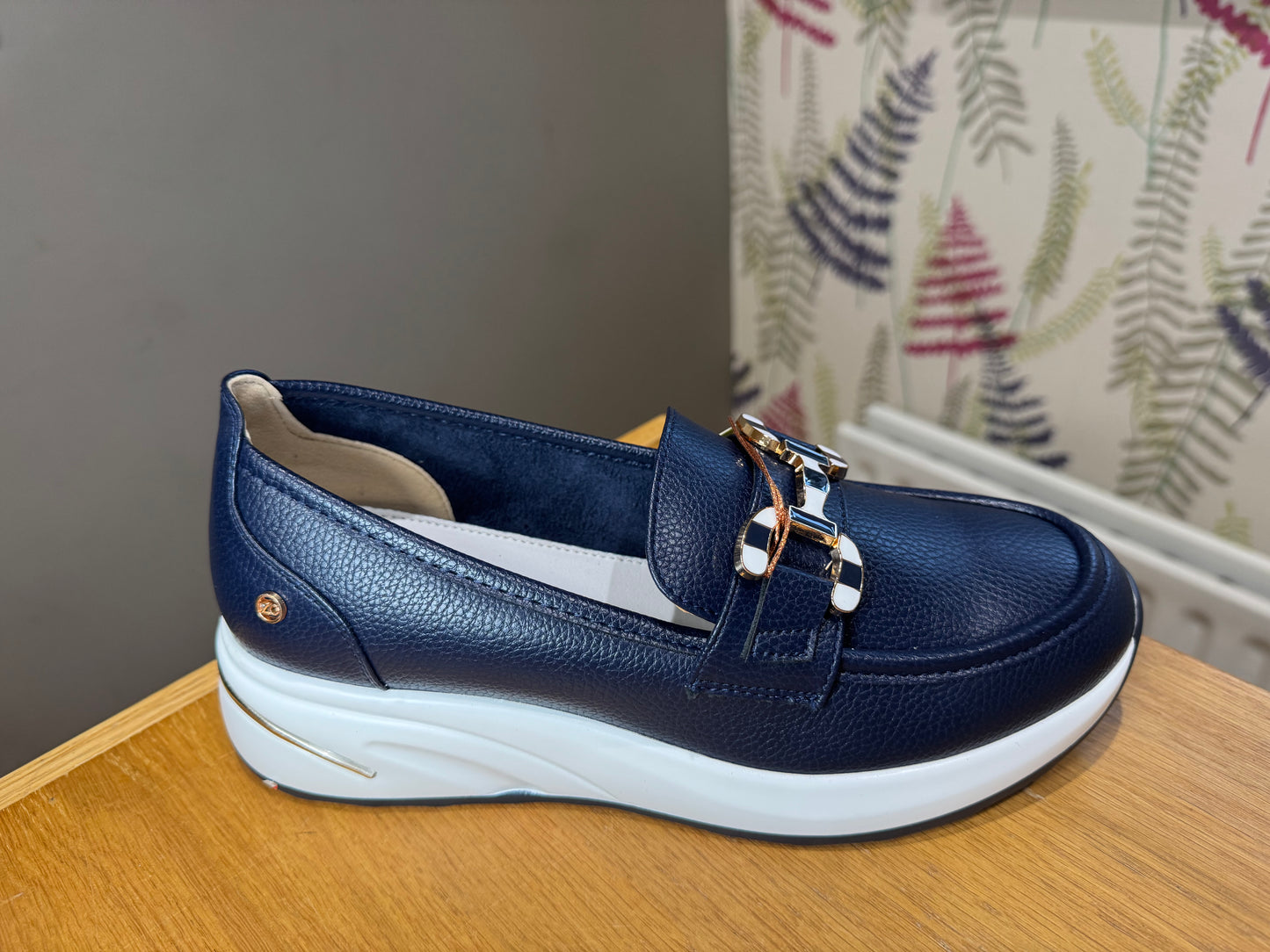 Zanni & Co Inashiki Navy Wedge Loafer