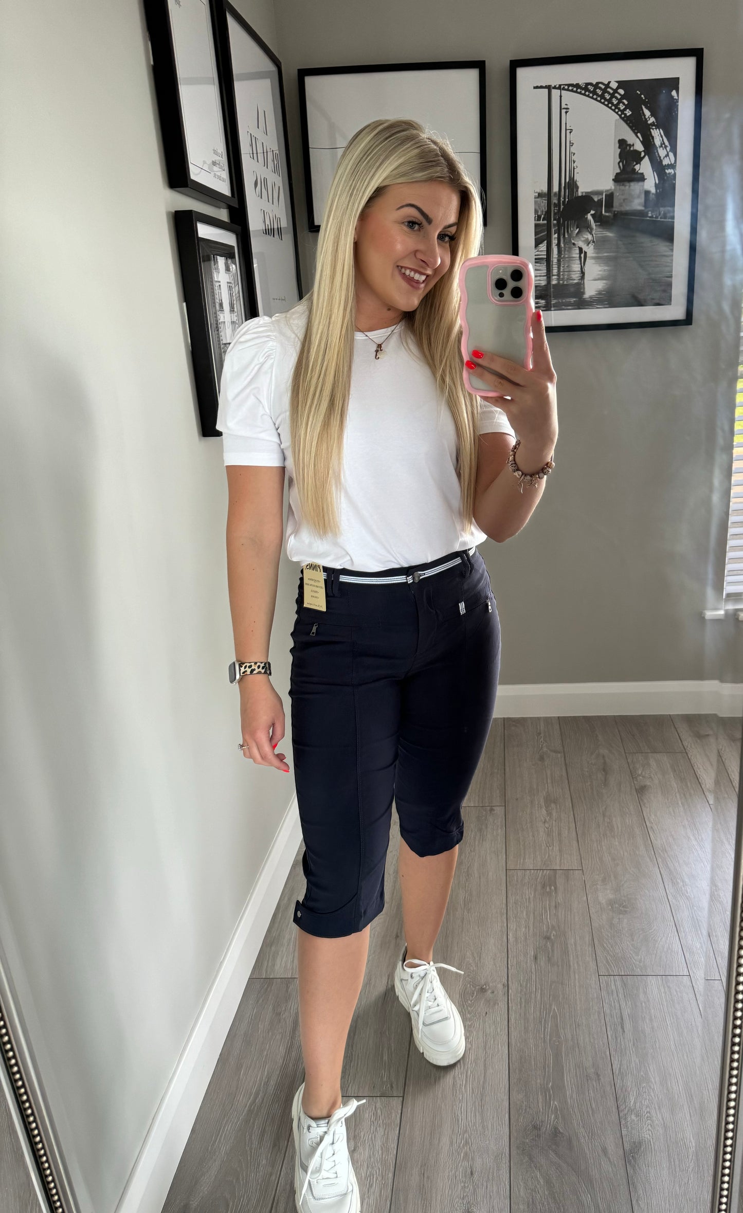 Pinns Navy Stripe Crops