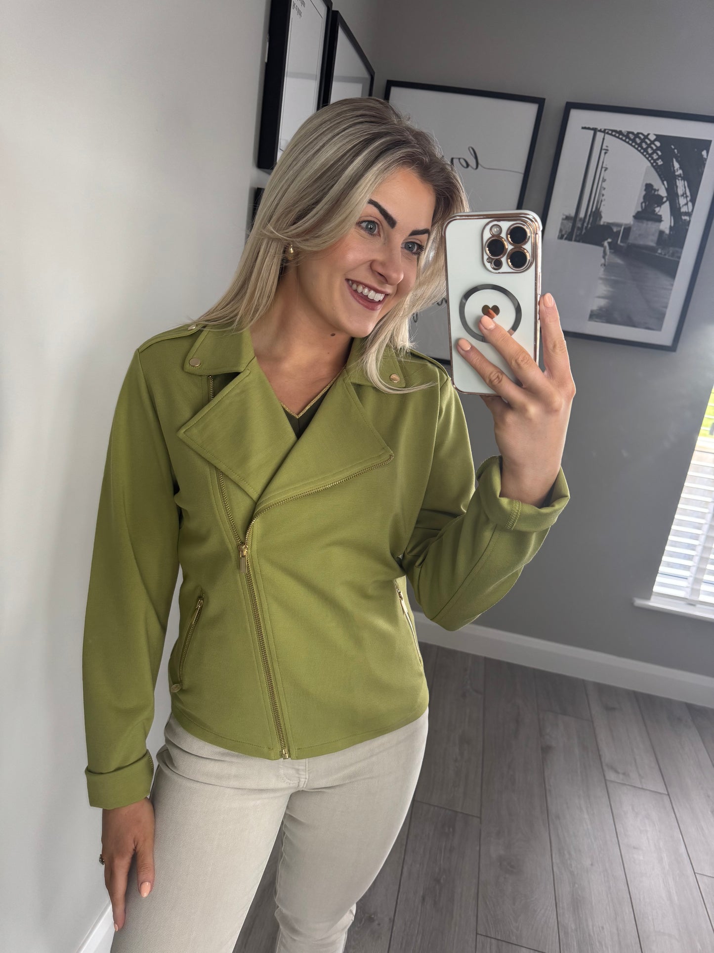 Yest Khaki Zip Jacket