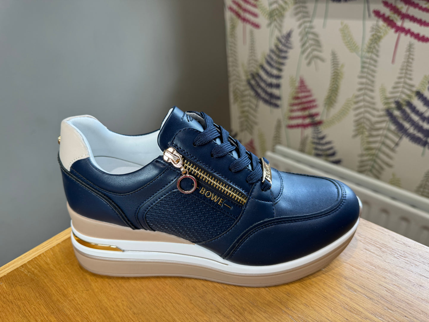 Tommy Bowe for Her Gunter Navy Wedge Trainer