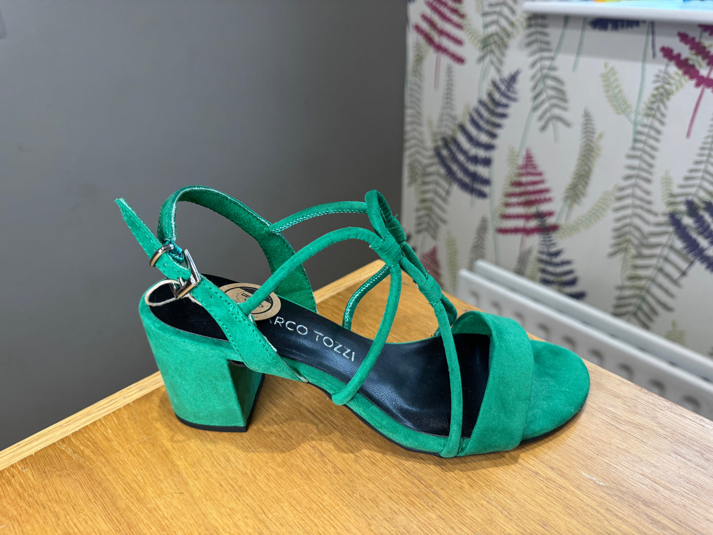 Marco Tozzi Green Block Sandal
