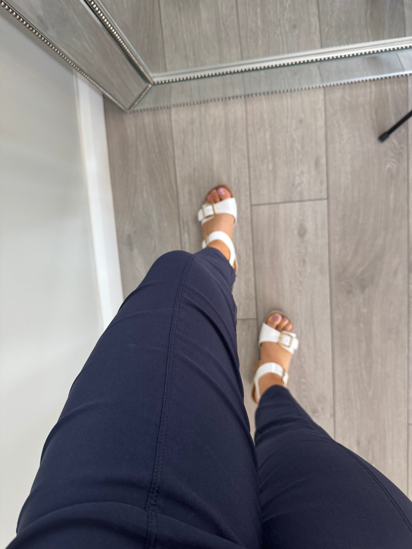 Pinns Navy Stripe 7/8 Trousers