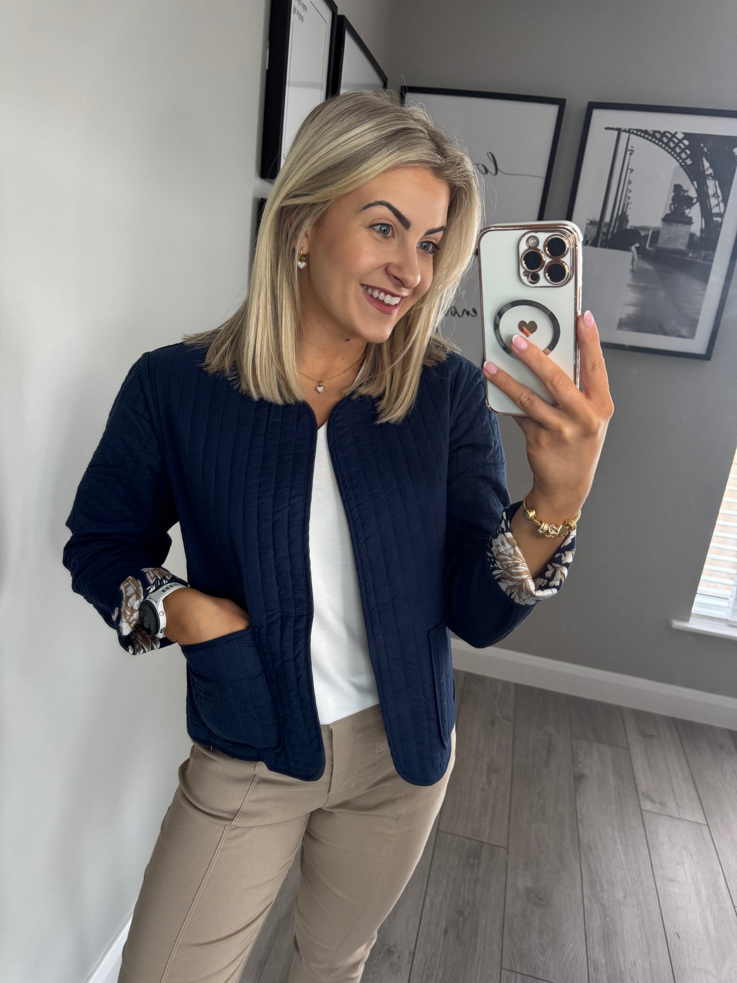 Pinns Navy/Beige Reversible Jacket