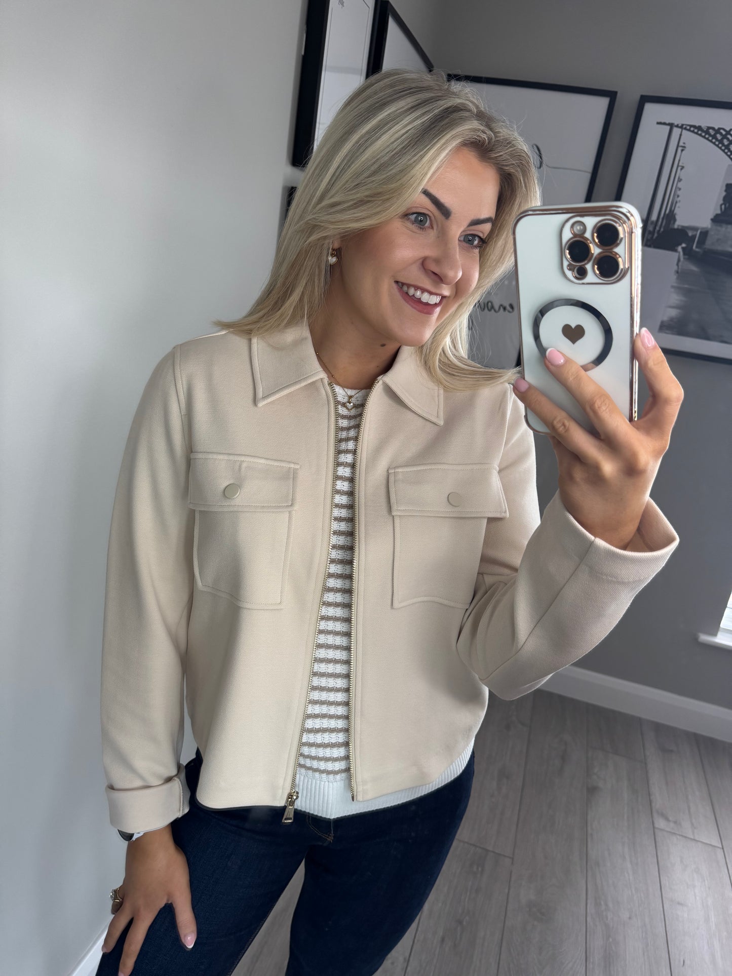 Yest Beige Collar Jacket
