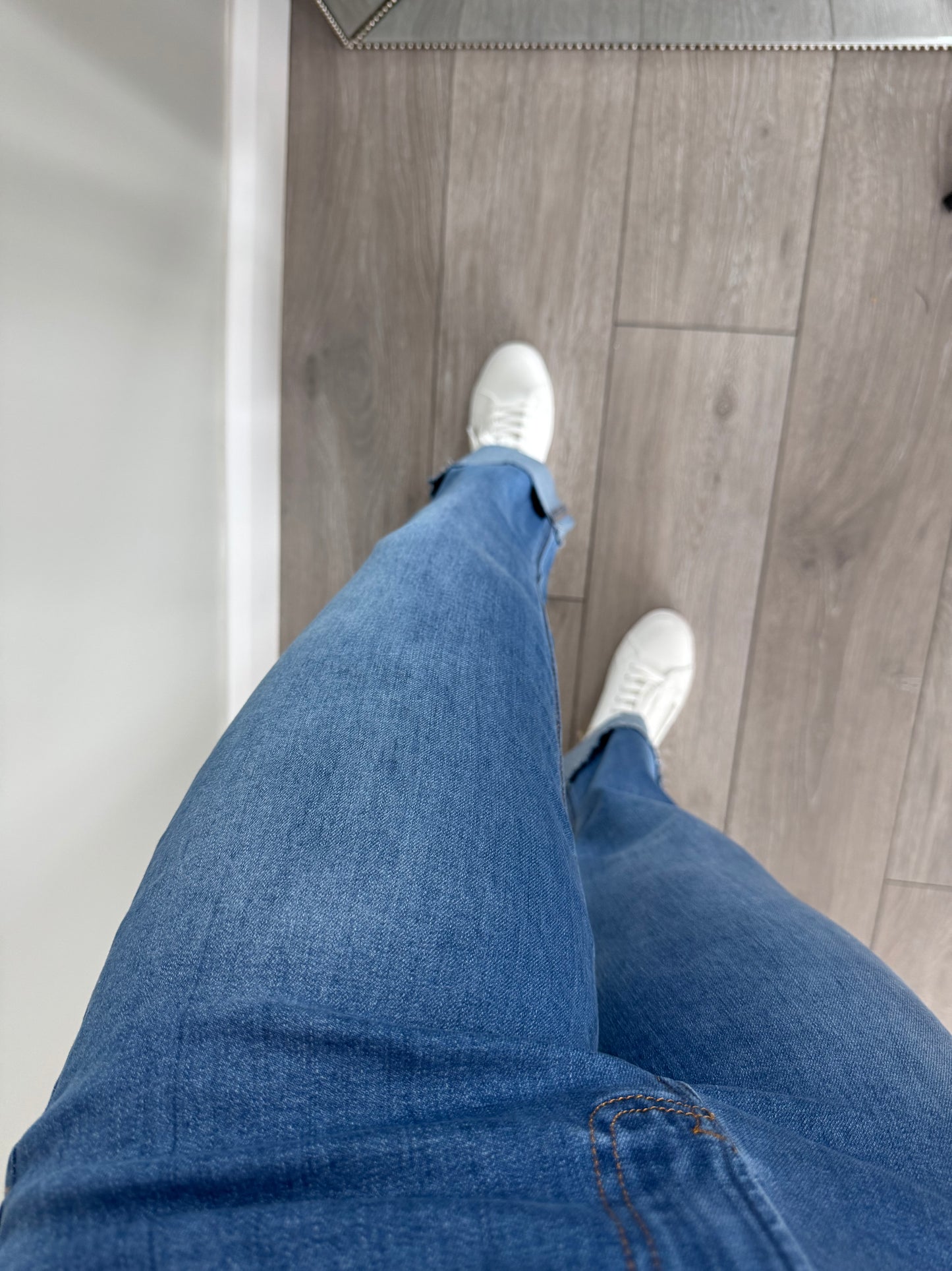 Mid Denim Turn Up Jean