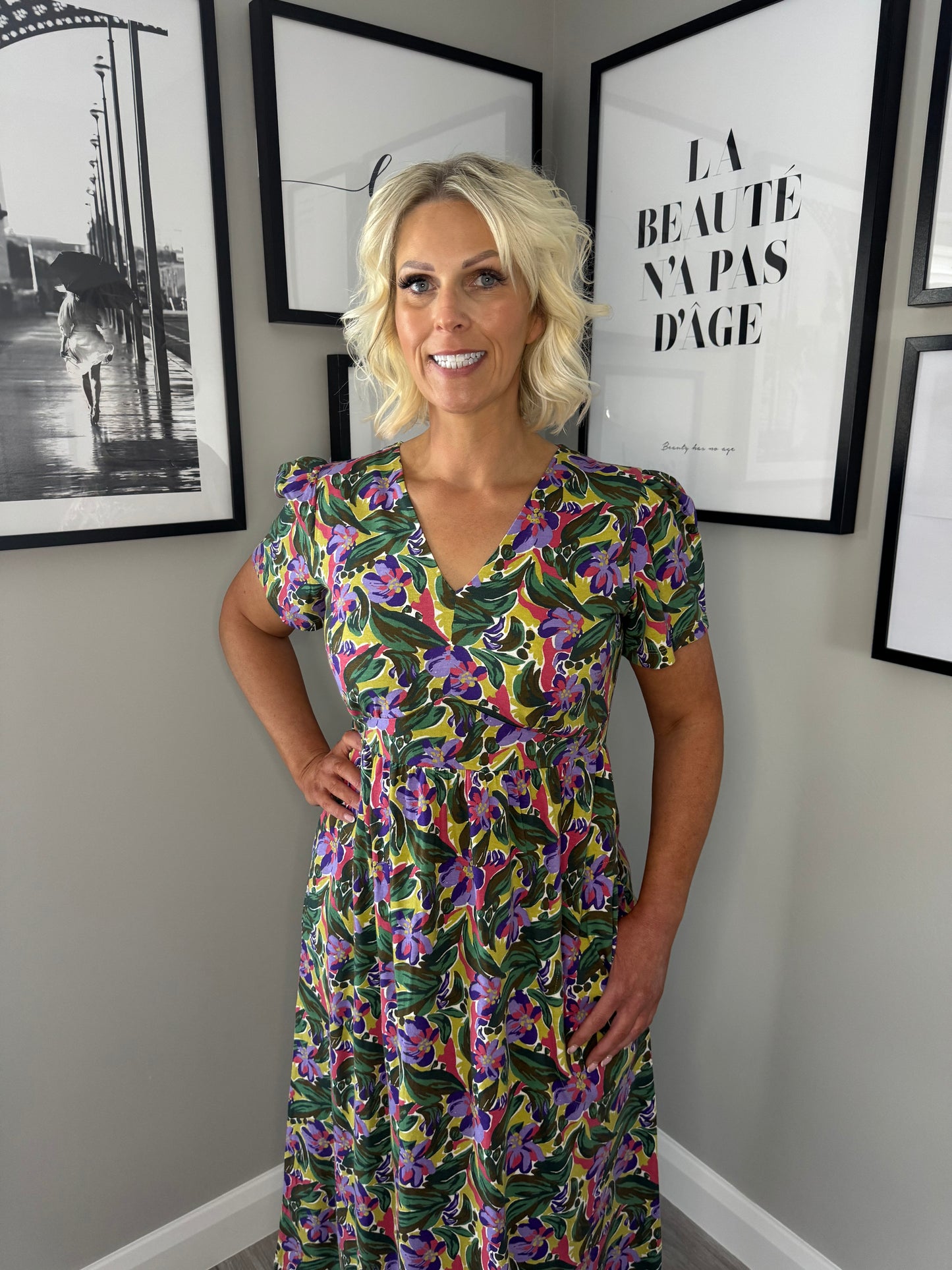 Nomads Purple Multi Print Dress