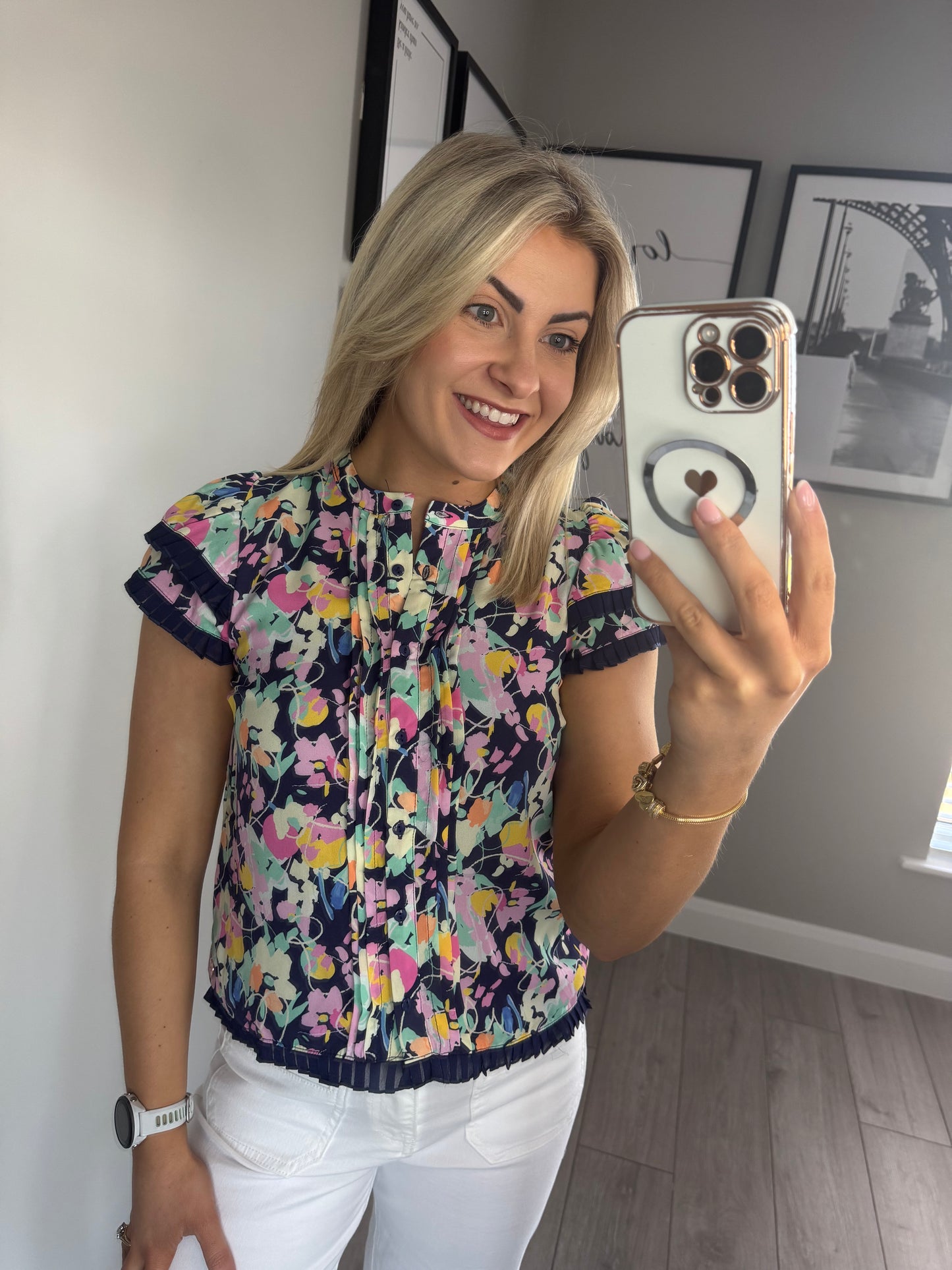 Rant & Rave Marisol Navy Top