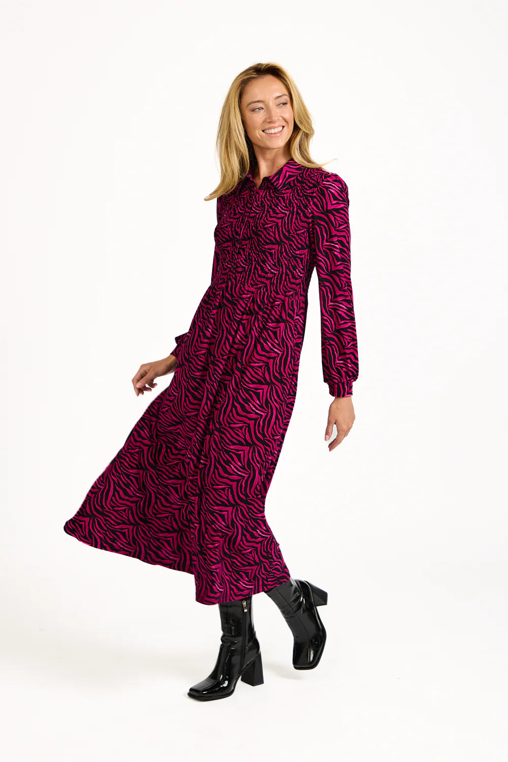 Pink Zebra Print Dress