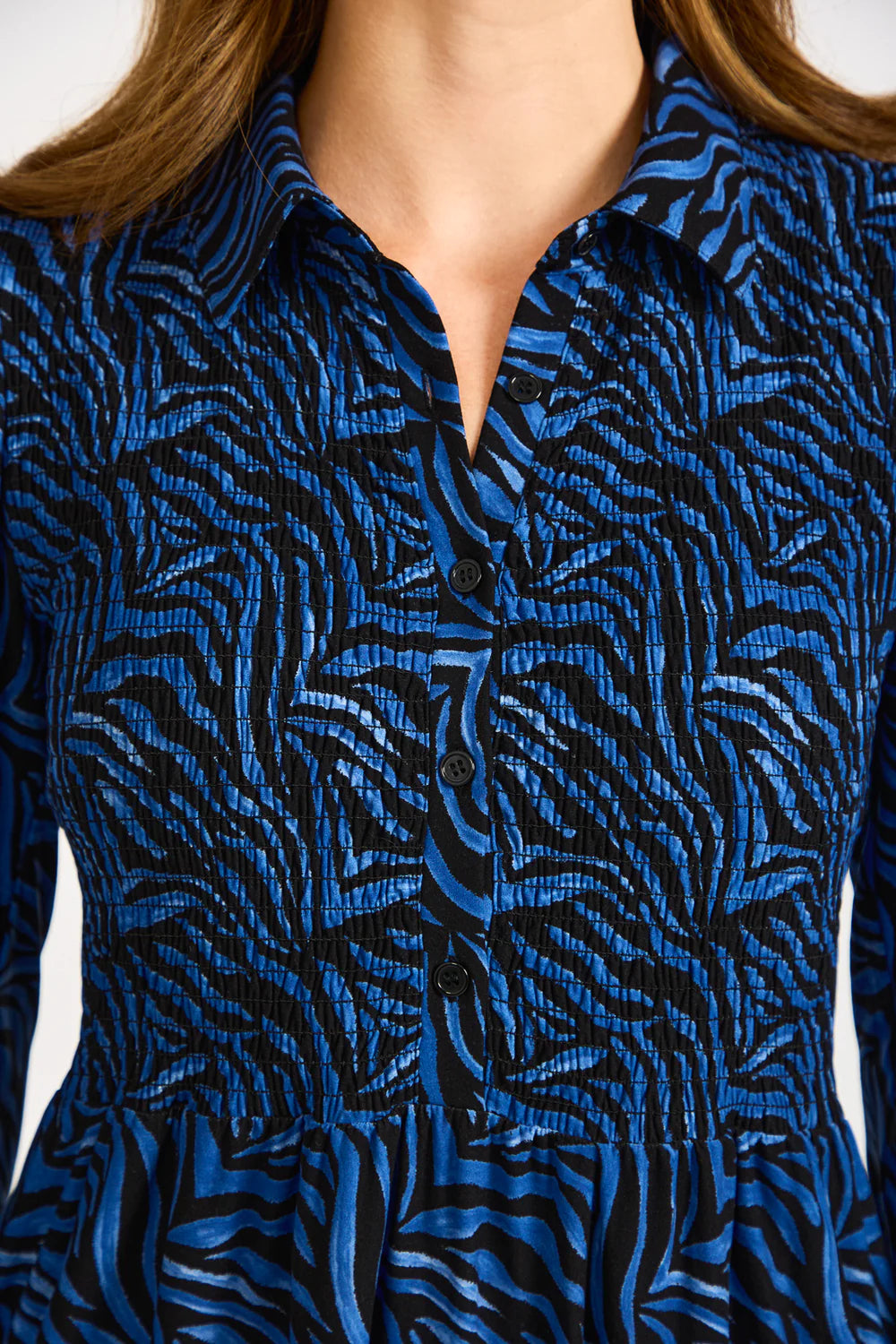 Blue Zebra Print Dress