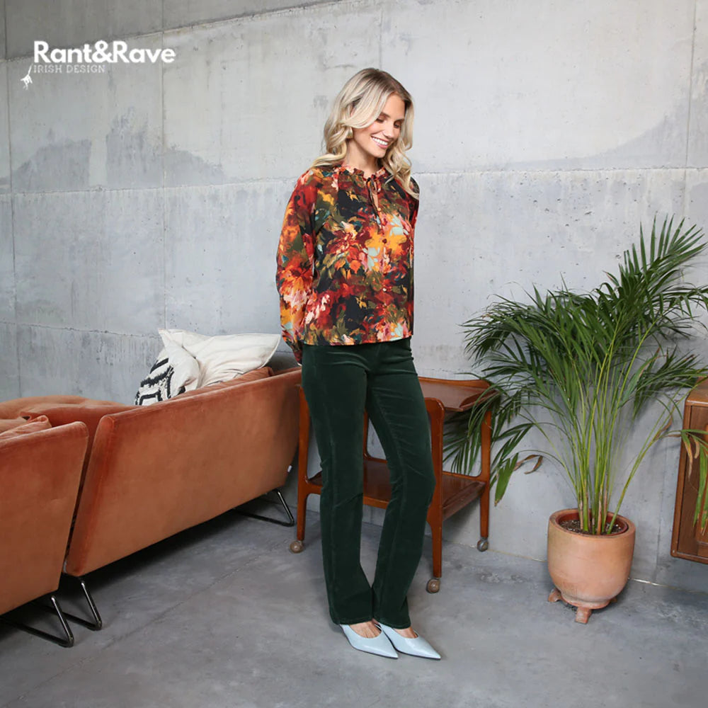 Rant & Rave Odessa Forest Green Bootcut Cord