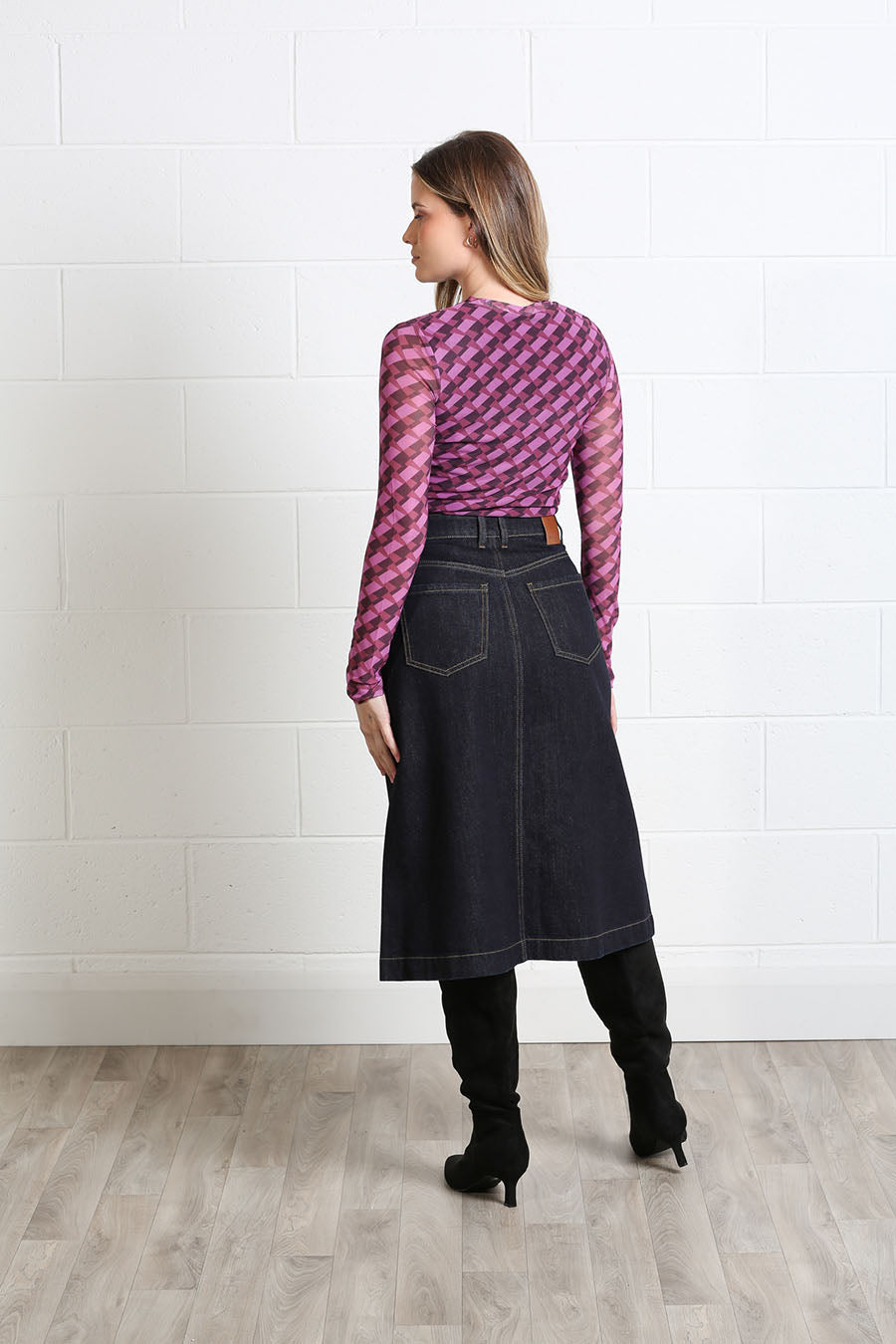 Rant & Rave Rachel Dark Denim Skirt
