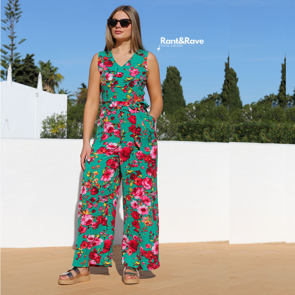 Rant & Rave Alesha Green Jumpsuit