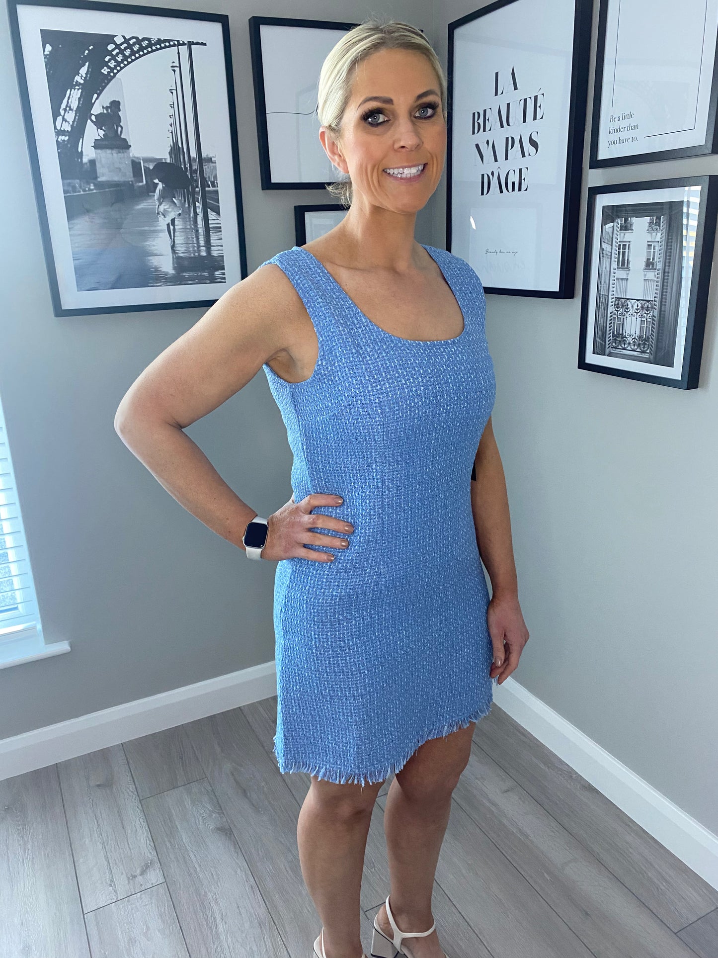 Baby Blue Pinafore Chanel Dress