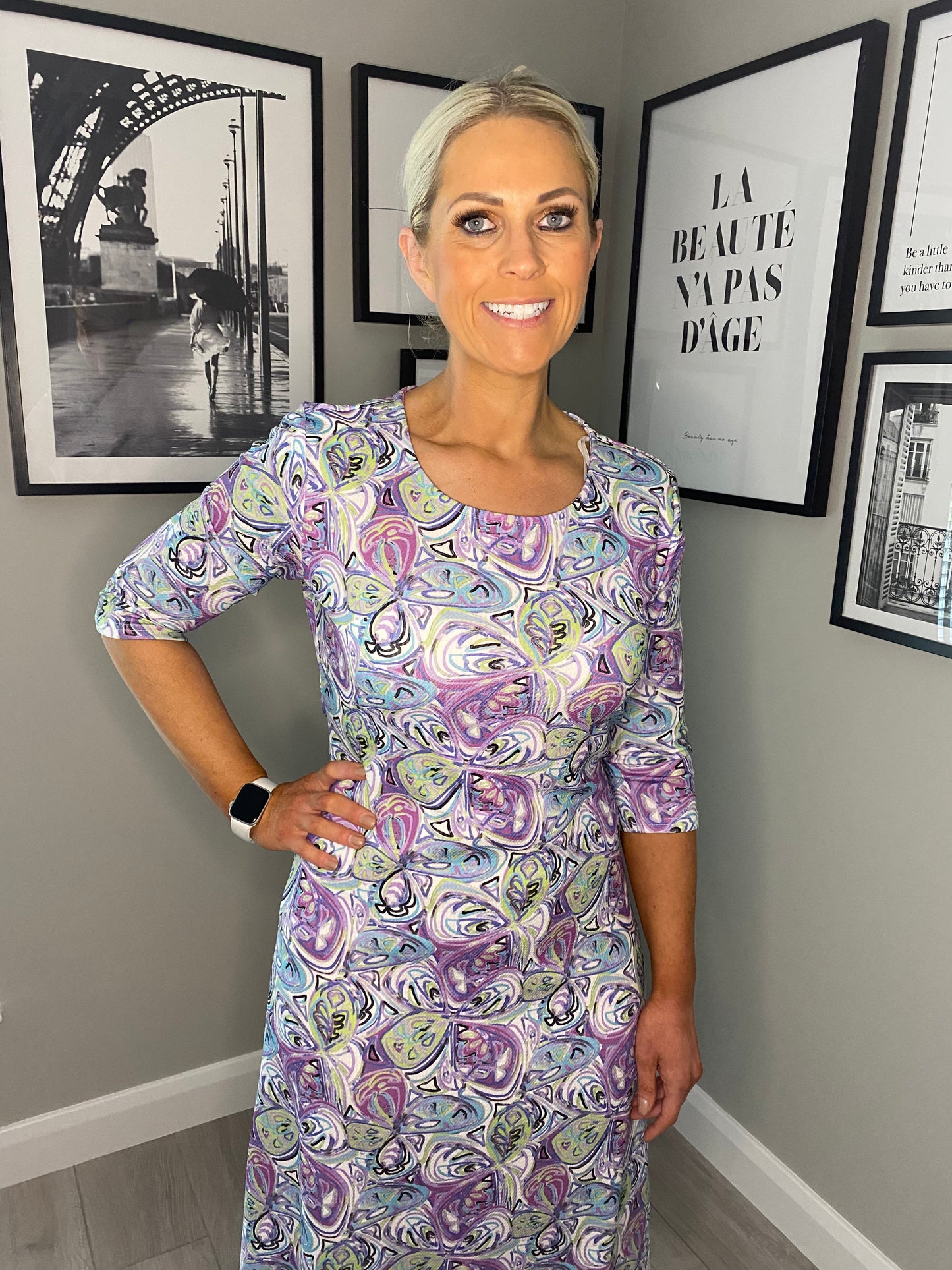 Anonymous Purple Print Dress