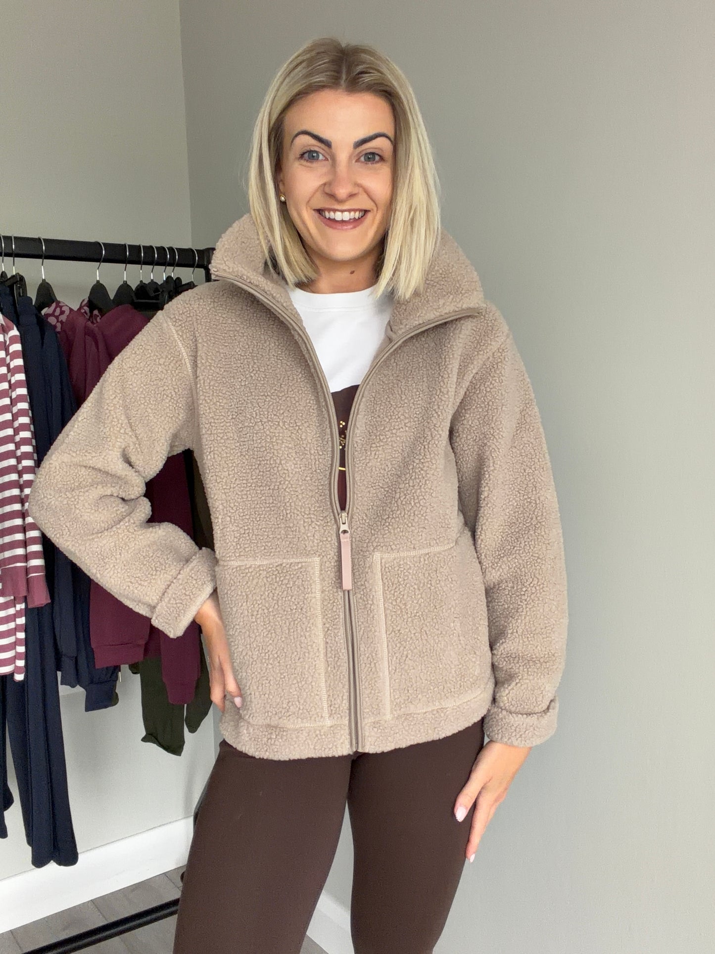 Taupe Zip Fleece