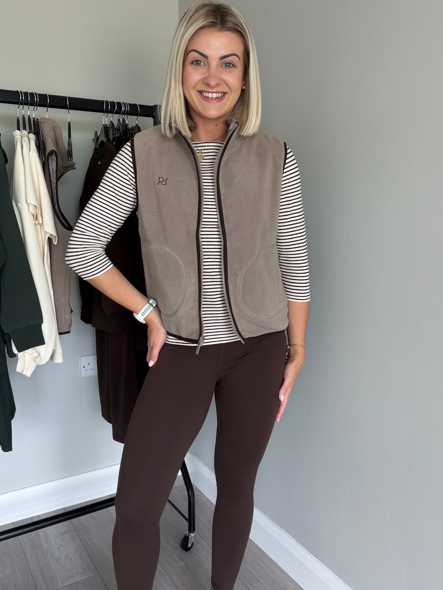 Relax & Renew Tilly Taupe Borg Gilet