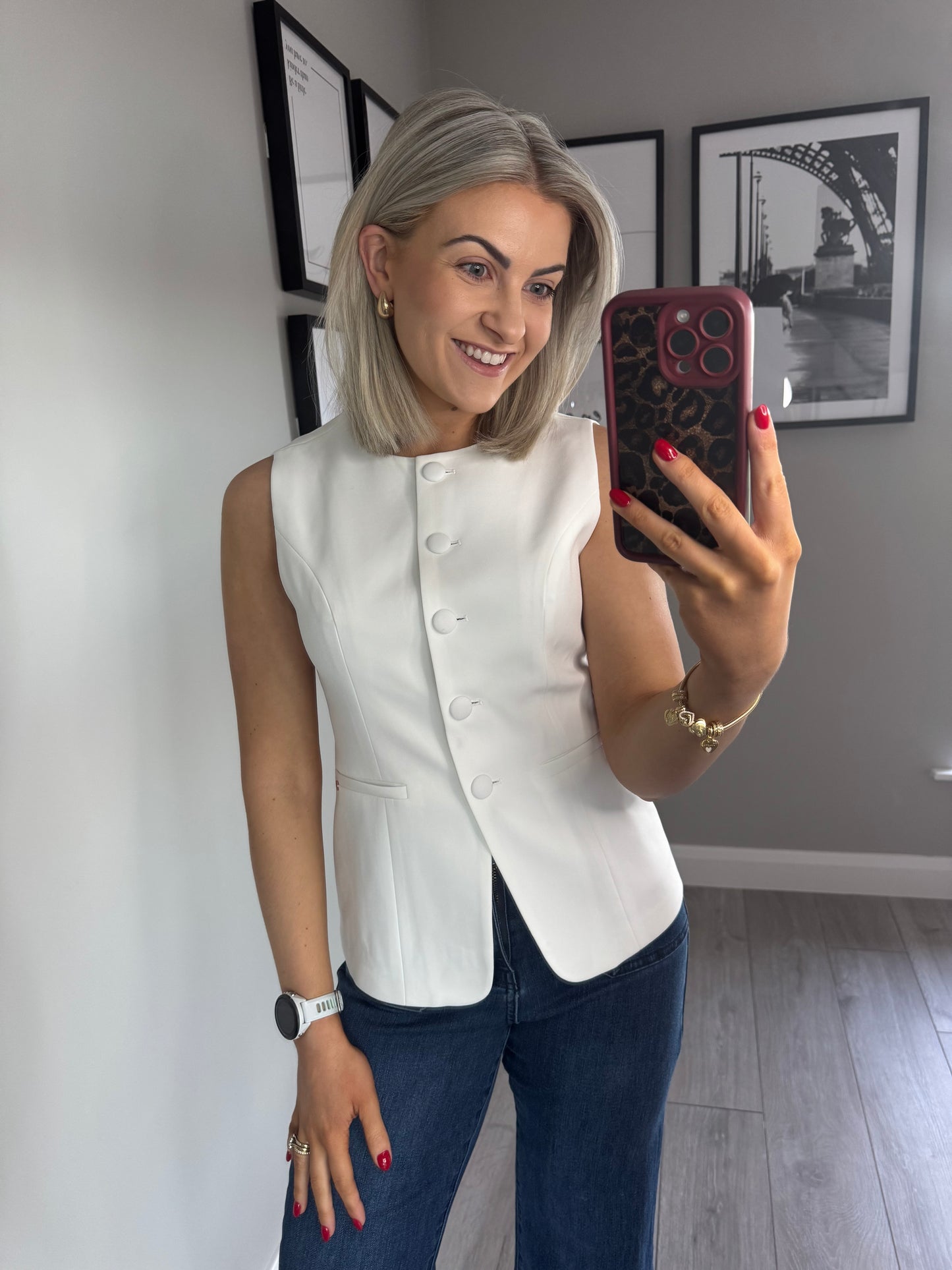 Rant & Rave Melody Off White Waistcoat