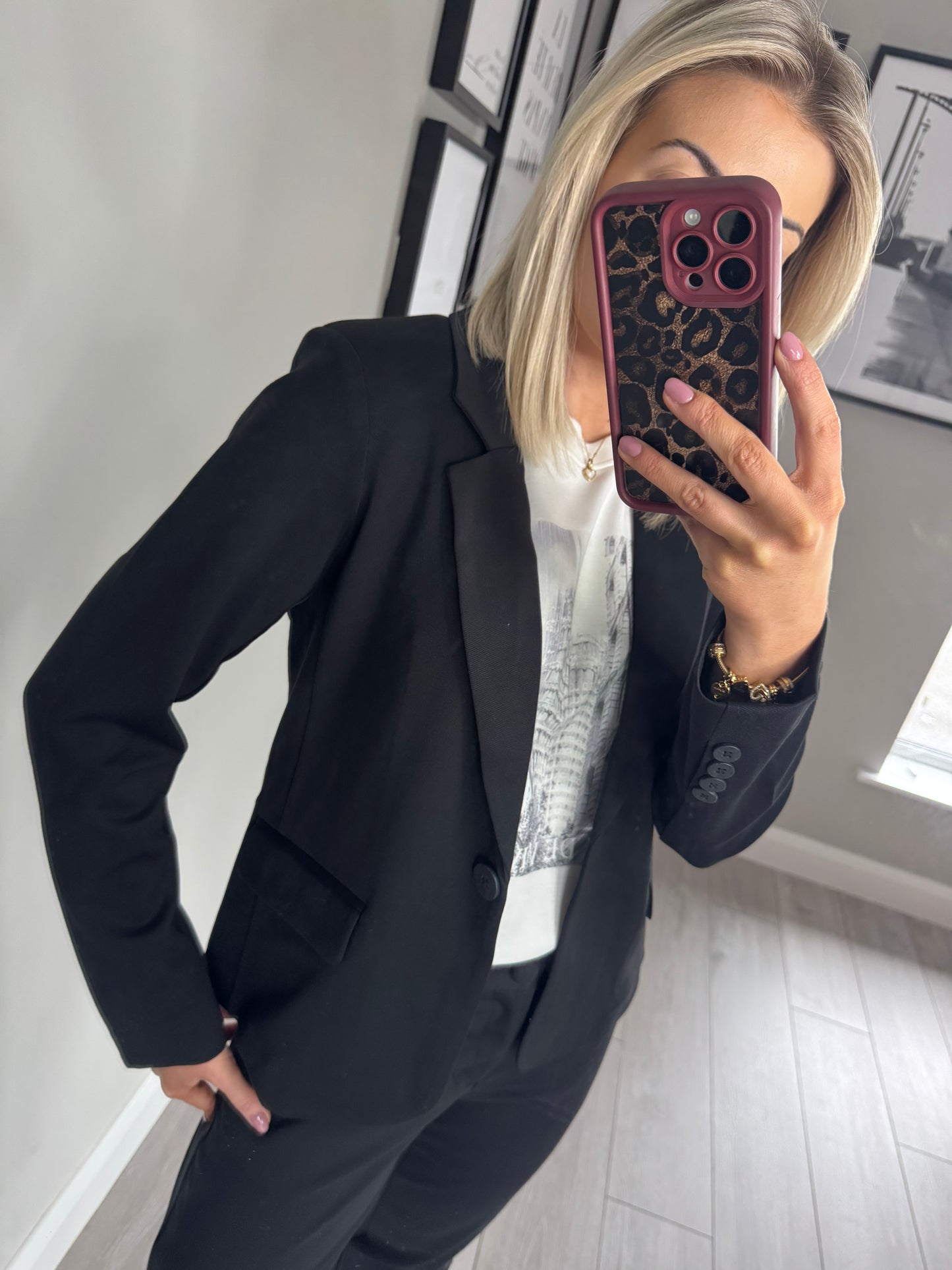 Freequent Black Jersey Blazer