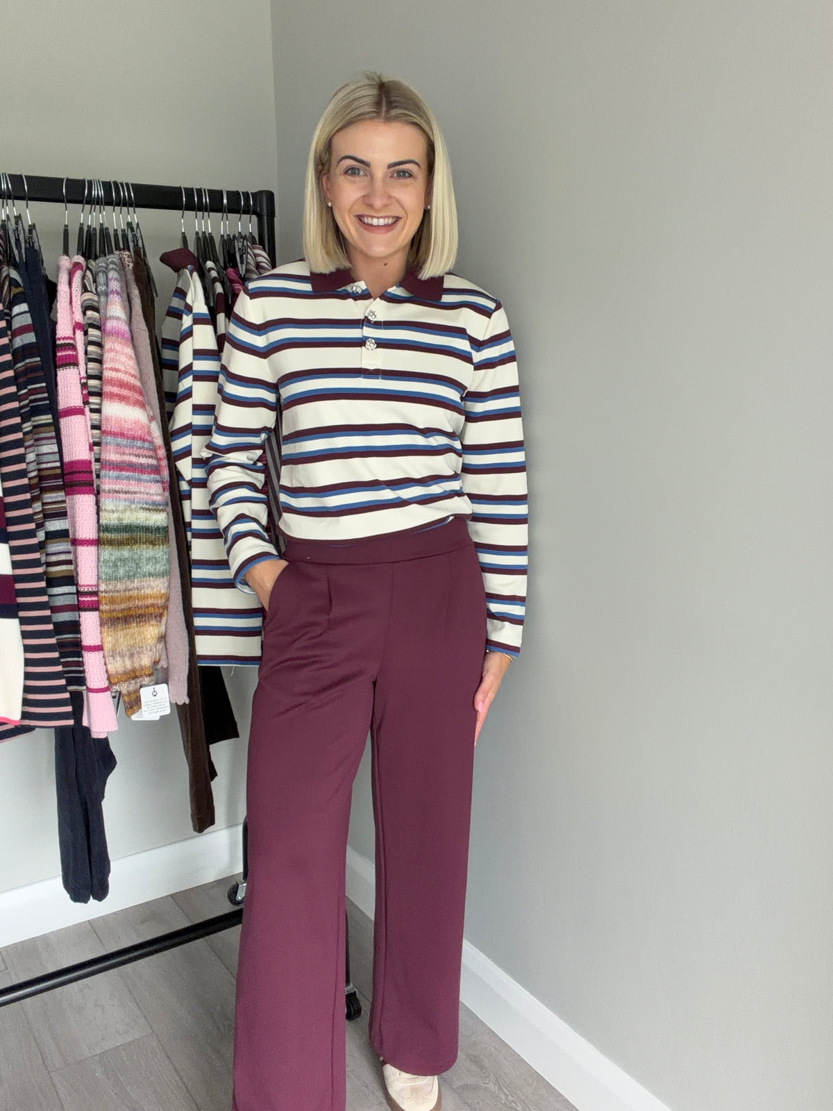 B.Young BYrizetta Fig Cropped Wide Leg Pants