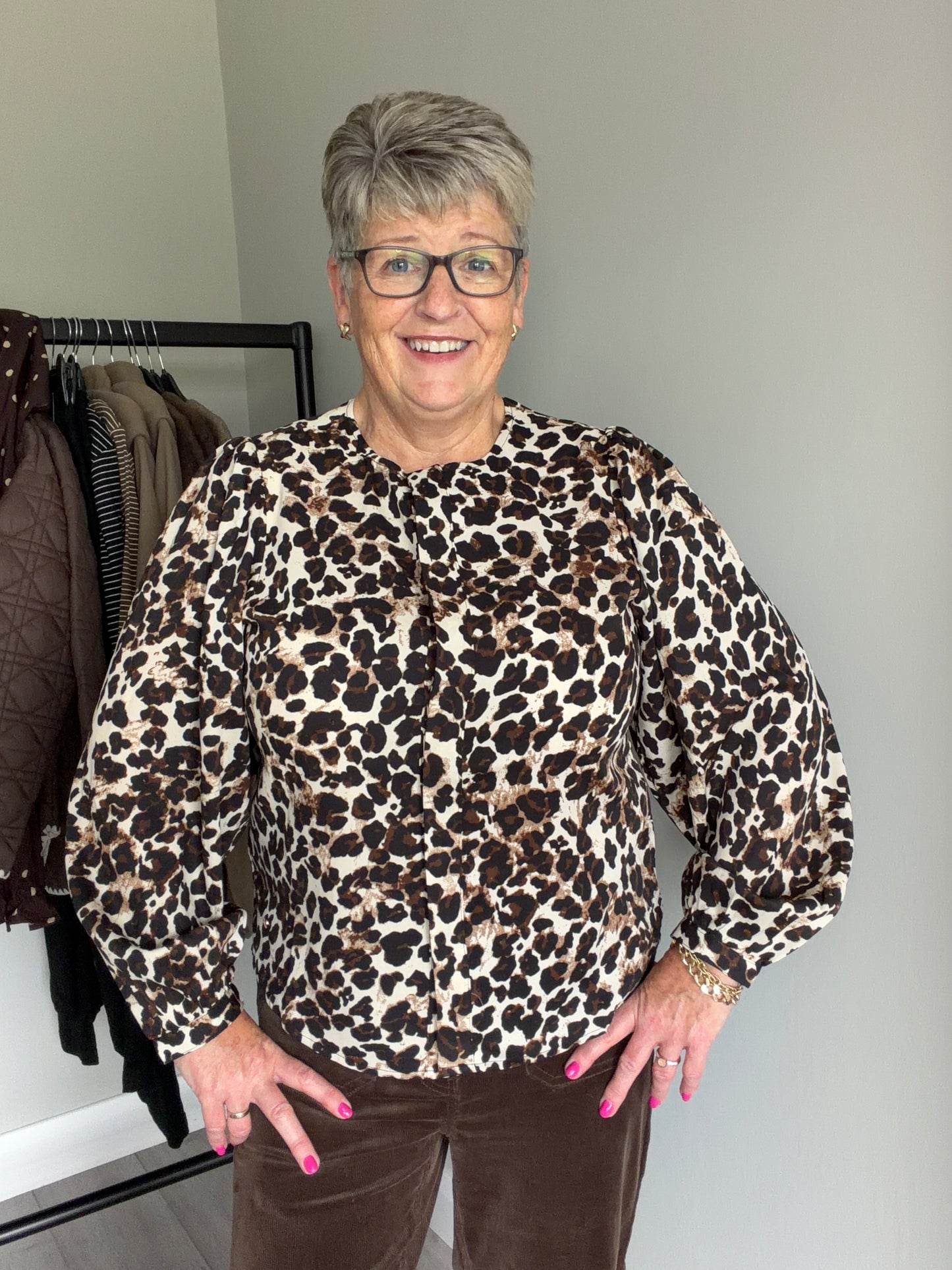 Rant & Rave Naomi Leopard Blouse