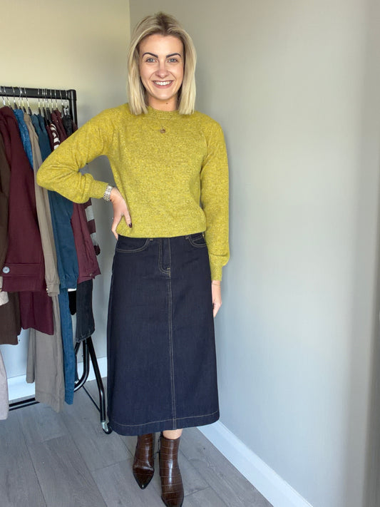 Rant & Rave Rachel Dark Denim Skirt