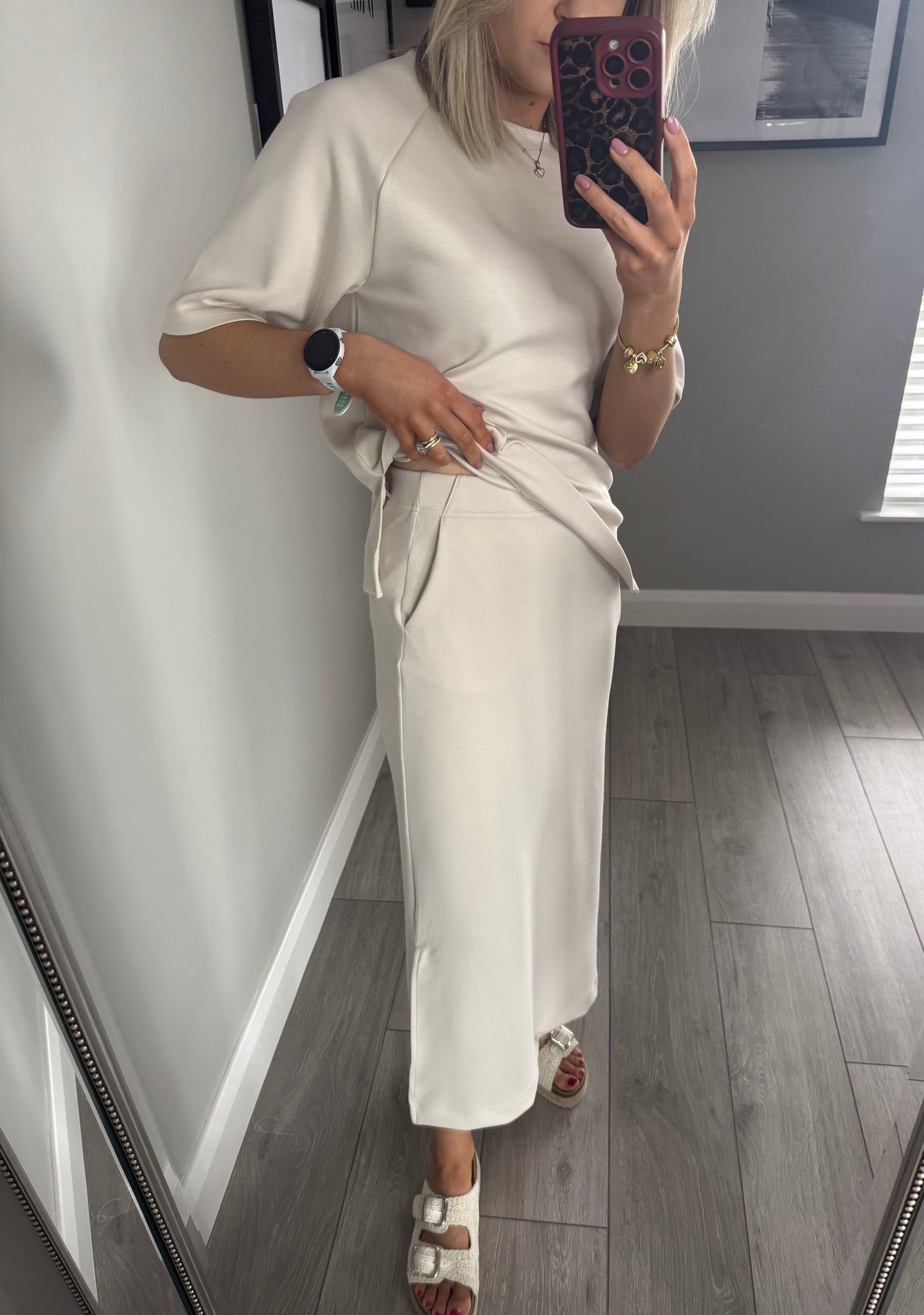 B.Young BYpusti Beige Long Skirt