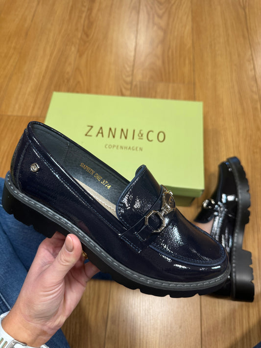 Zanni & Co Saphin Cobalt Patent Loafer