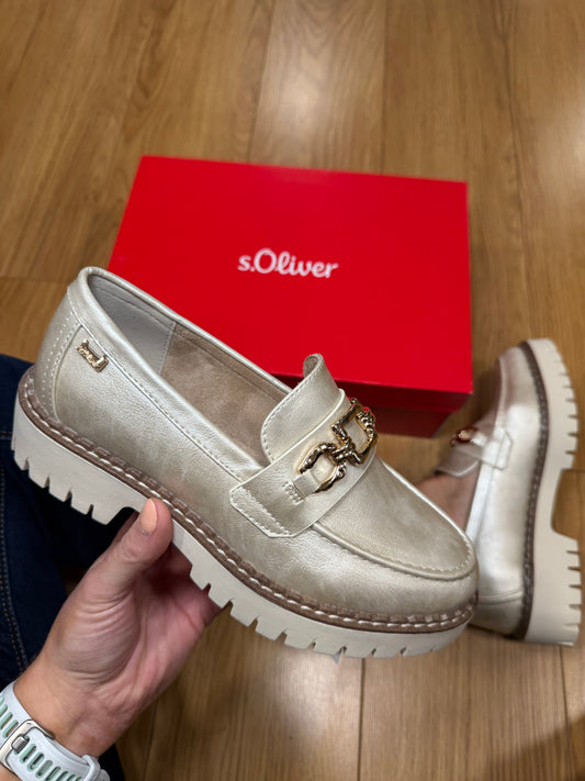 S. Oliver Champagne Loafer