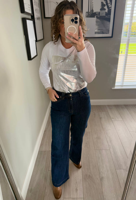 Rant & Rave Sherry Dark Wash Wide Leg Jean