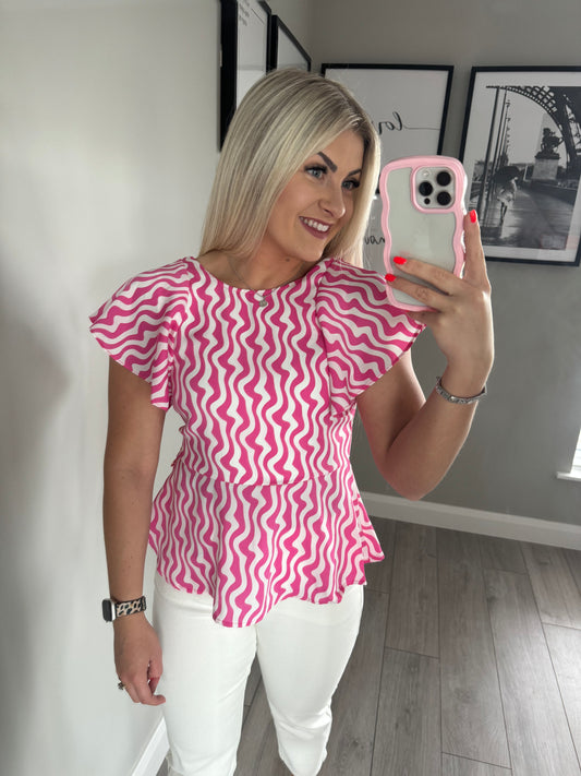Rant & Rave Polly Pink Top