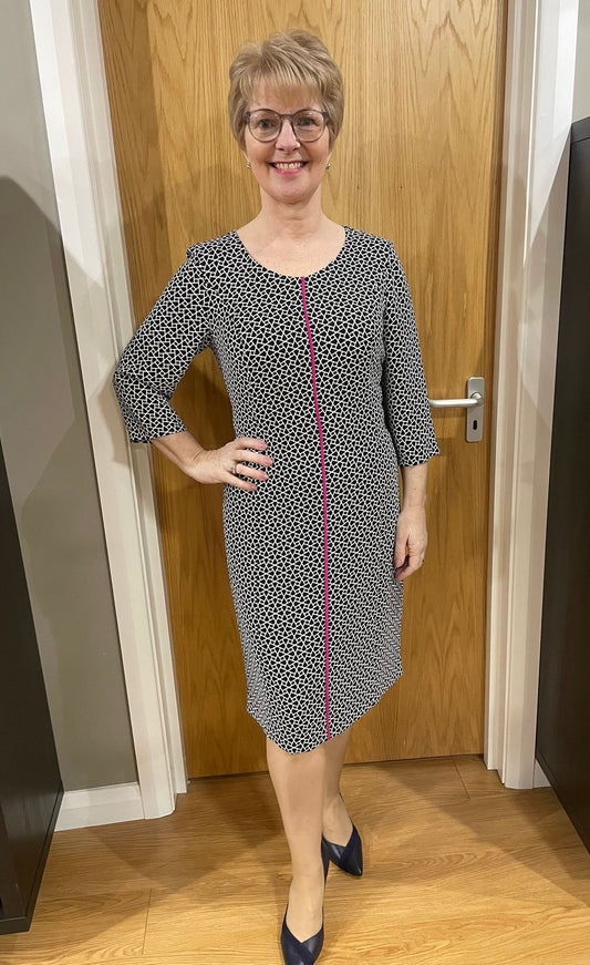 Christina Felix Navy Print Dress