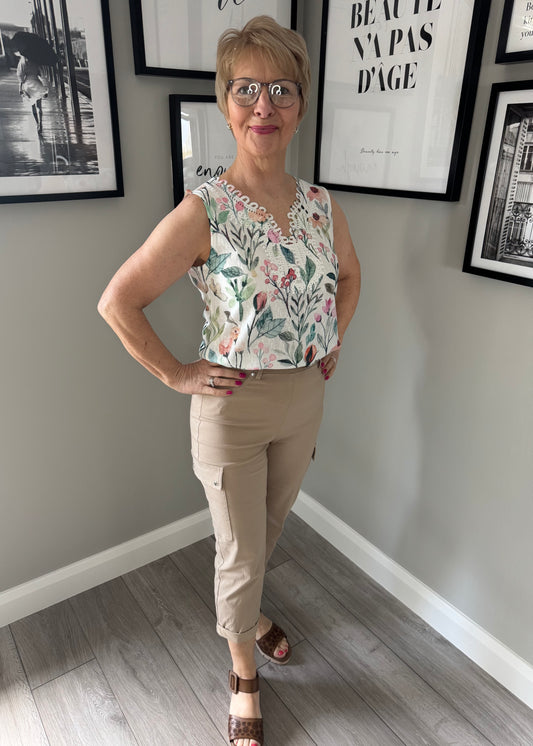 Classic Stone Bengaline Cargo Crop