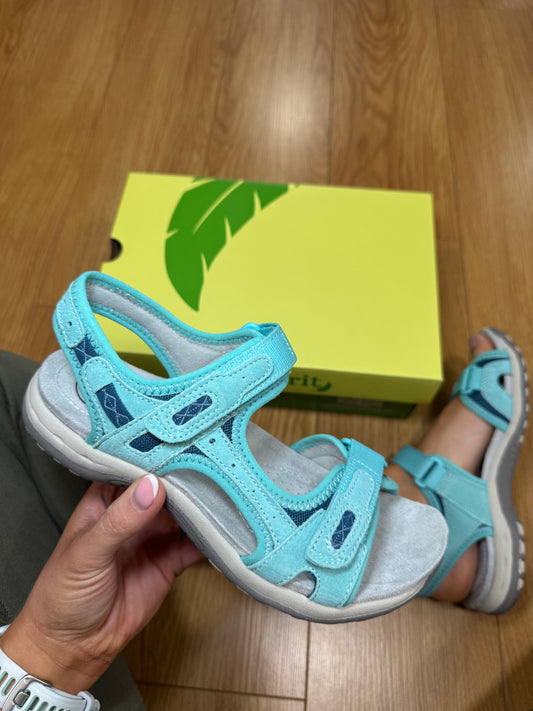 Free Spirit Frisco Aqua Velcro Sandal