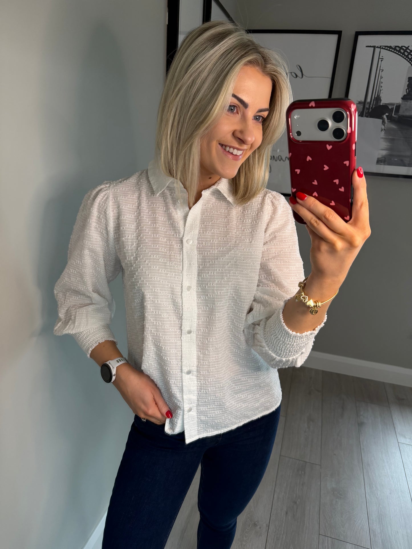 Kaffe KApenelope Chalk Woven Shirt