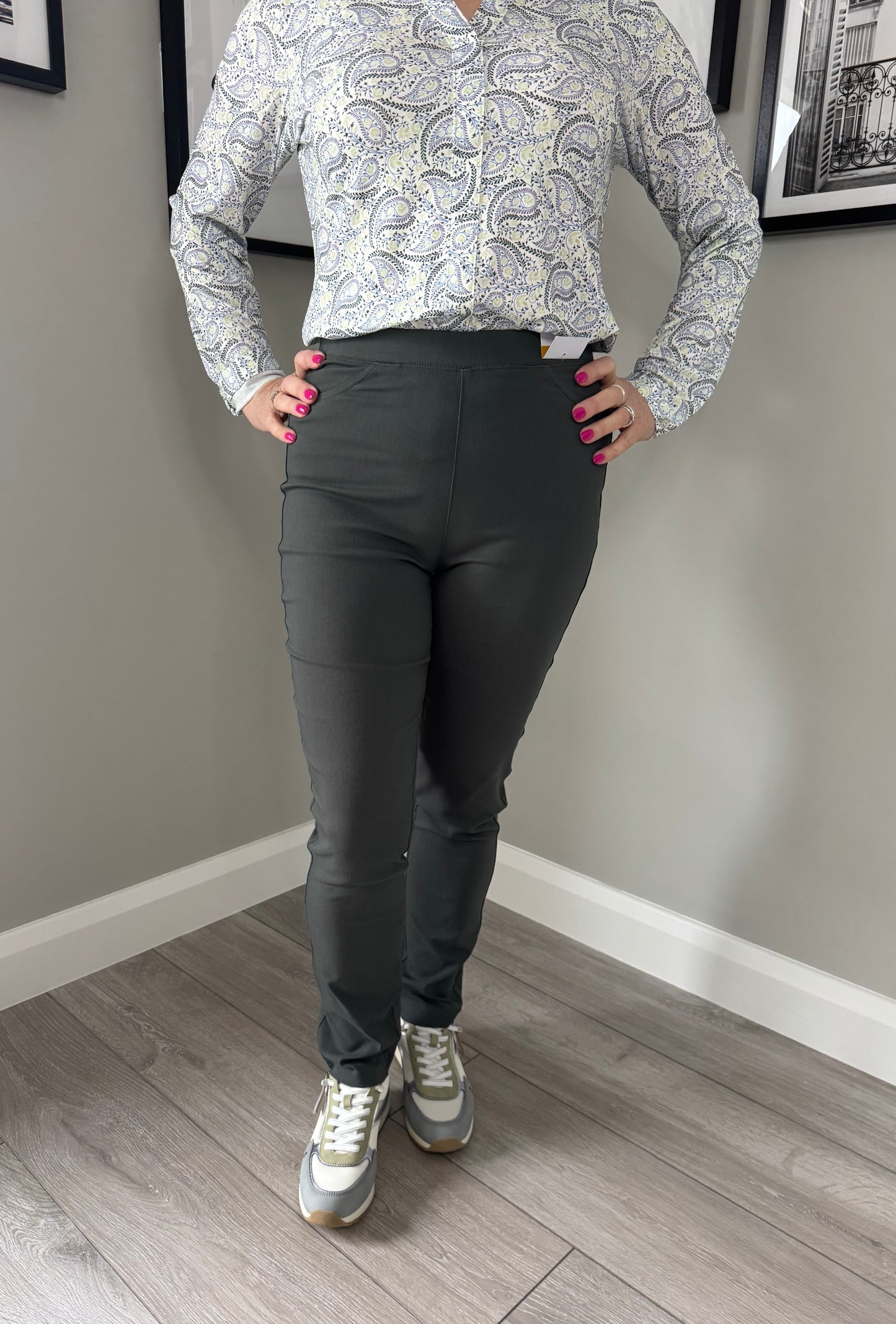 Classic Khaki Bengaline Pull On Trousers