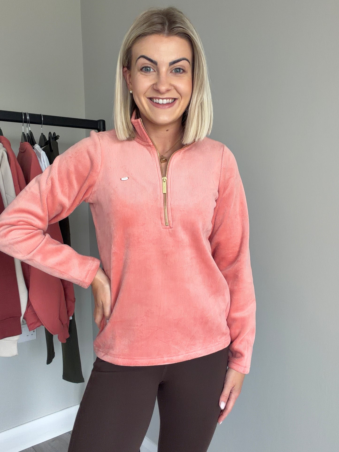Relax & Renew Paige Terracotta Half Zip