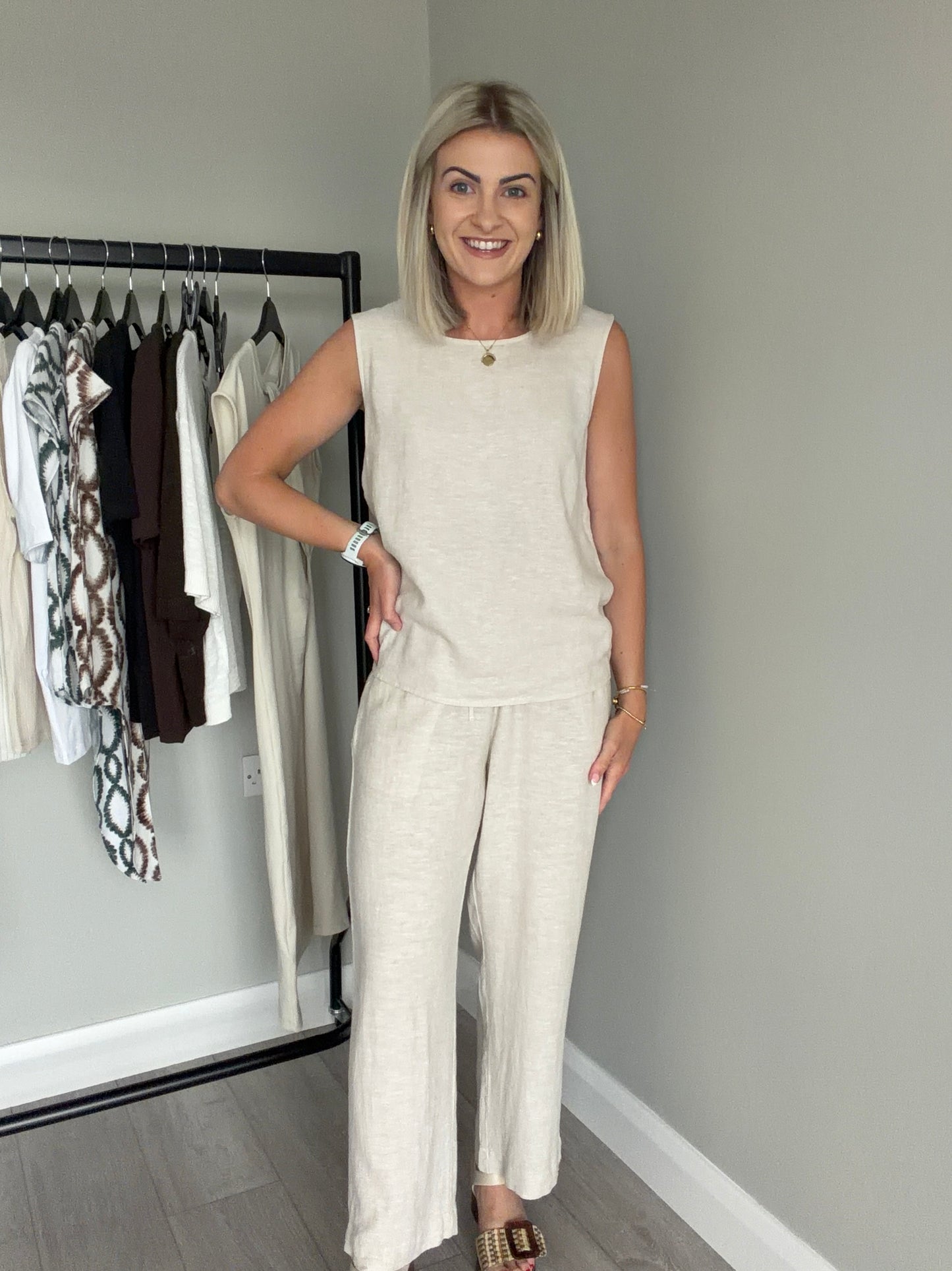 Freequent Moonbeam Melange Trousers
