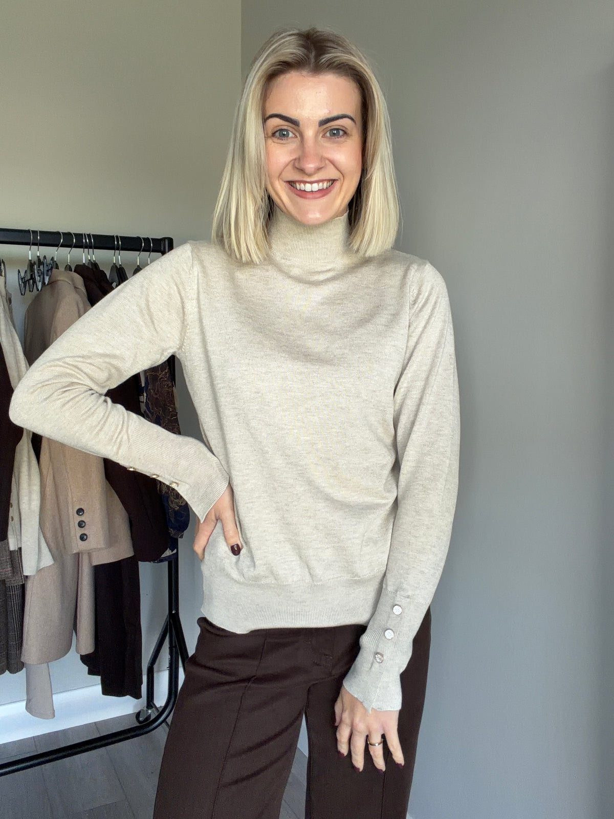 Freequent Moonbeam Turtle Diamante Pullover