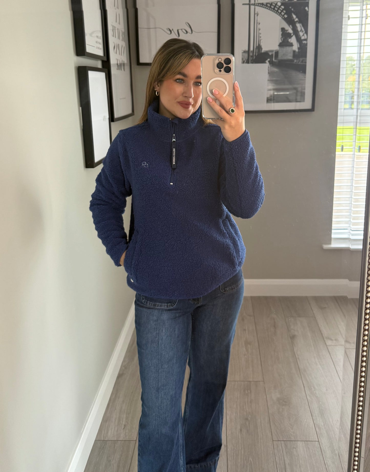 Relax & Renew Julia Blue Half Zip Fleece