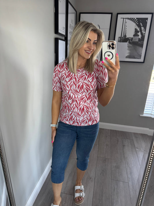 Freequent Denim Elasticated Crops