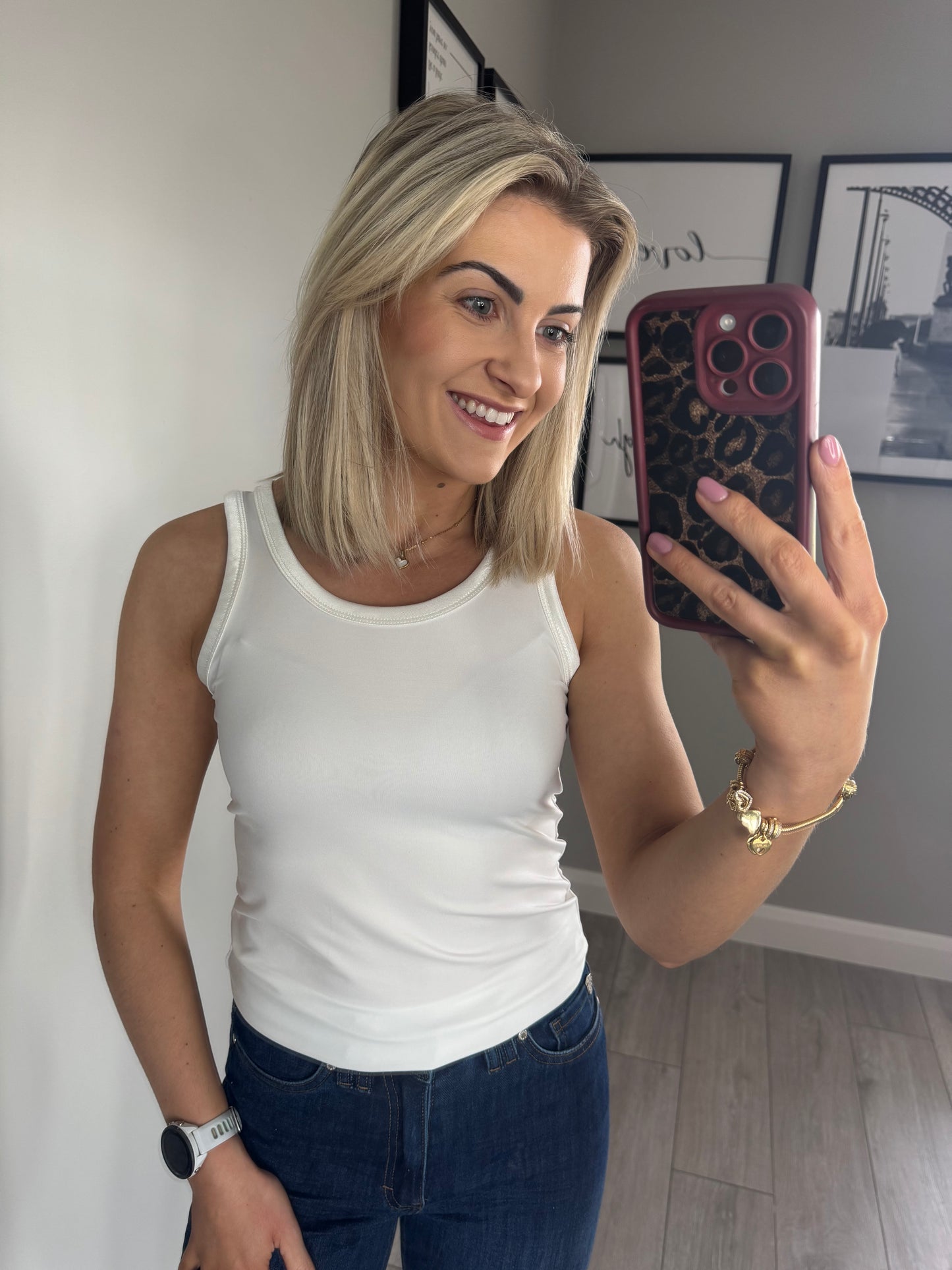 B.Young Iane Sin B Off White Silk Vest