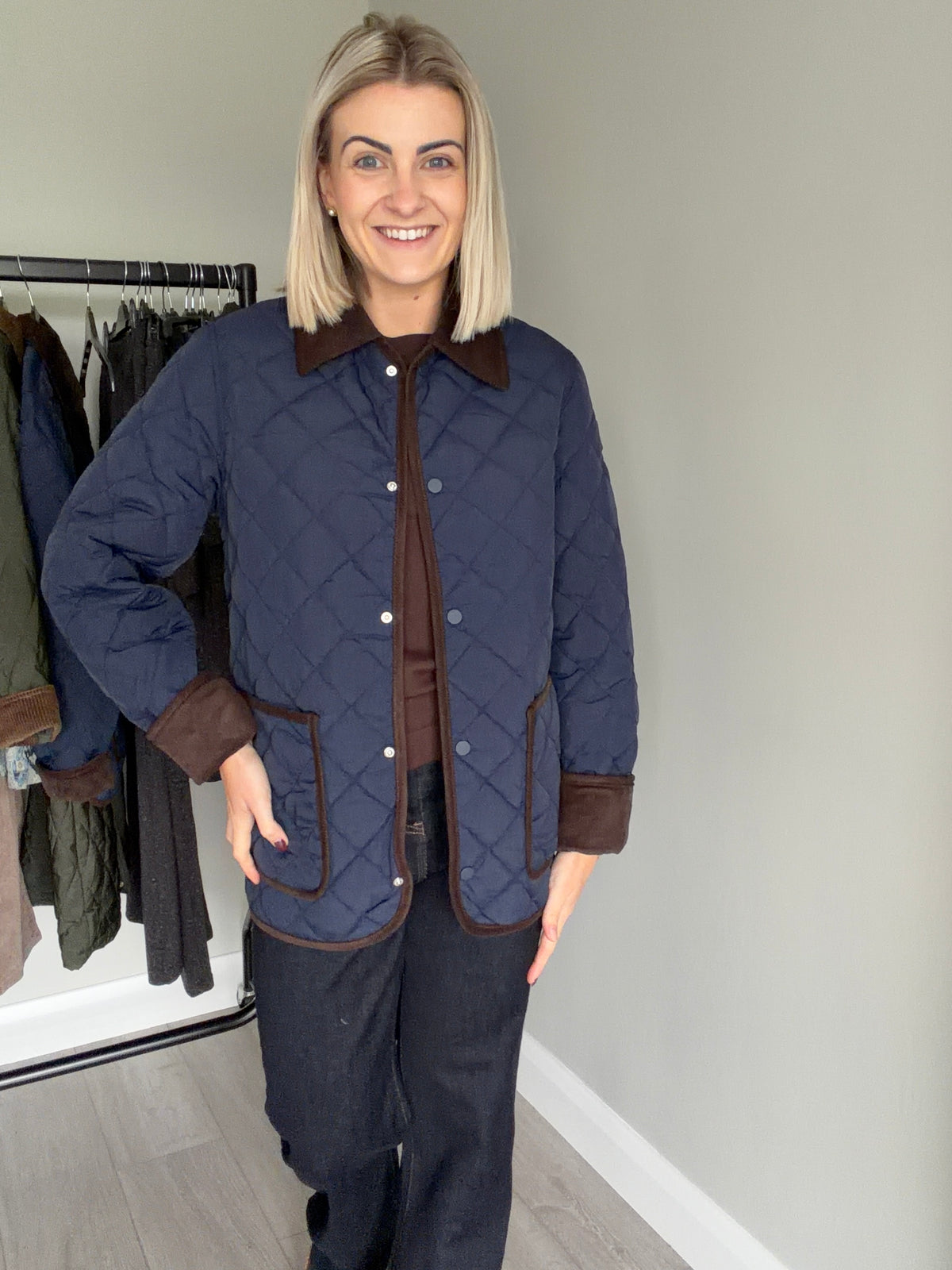 Freequent Navy/Brown Coat