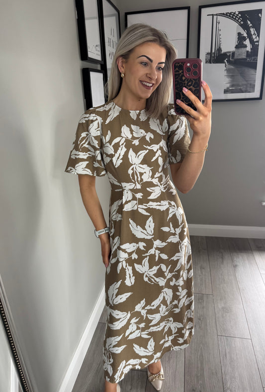 Kaffe KAmarlo Oak Chalk Print Dress