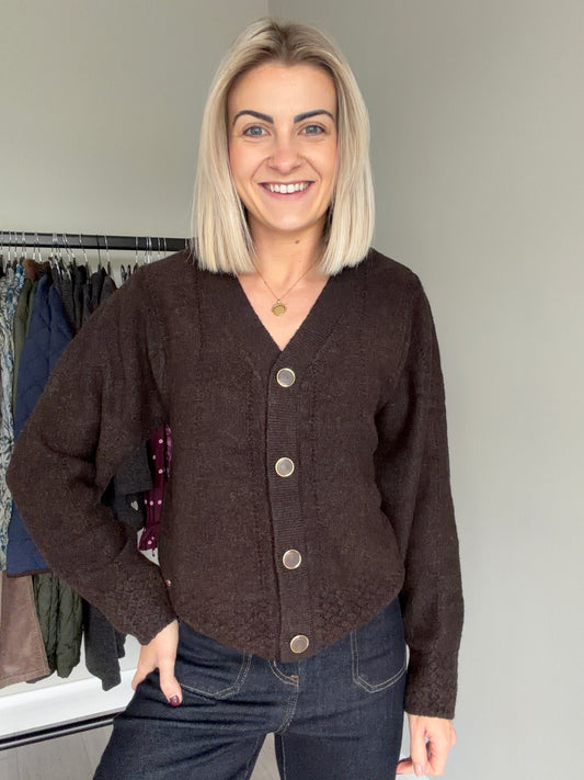 Rant & Rave Claire Dark Brown Cardigan