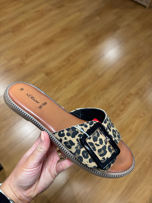 S. Oliver Leopard Slider