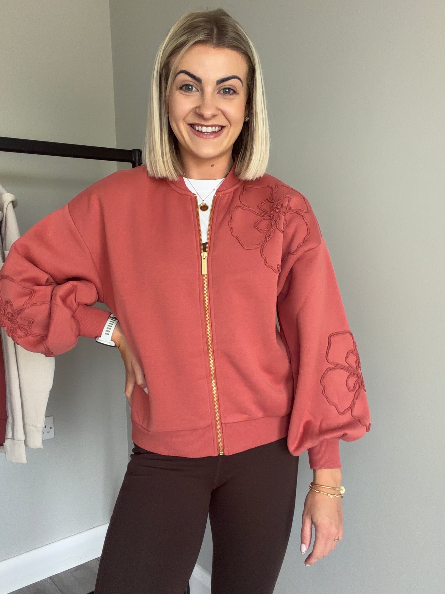 Relax & Renew Ruby Terracotta Bomber Jacket