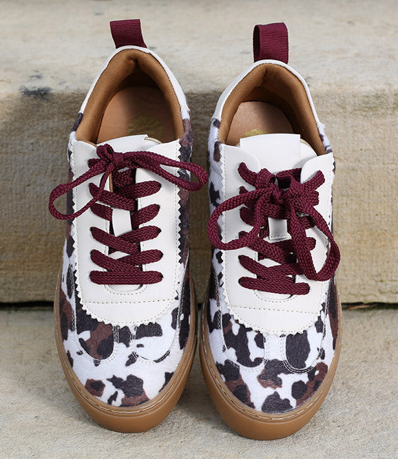 Rant & Rave Ciara Cow Print Trainer