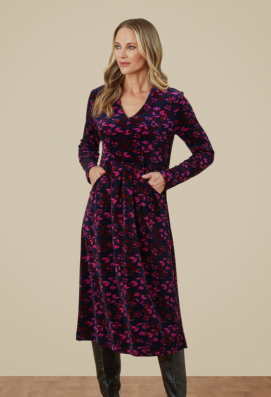 Adini Velveteen Immy Purple Dress