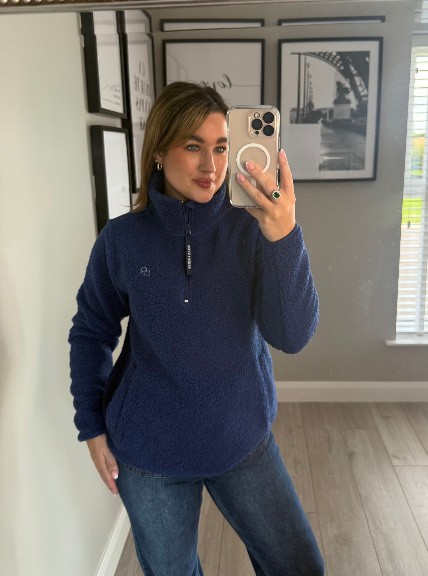 Relax & Renew Julia Blue Half Zip Fleece